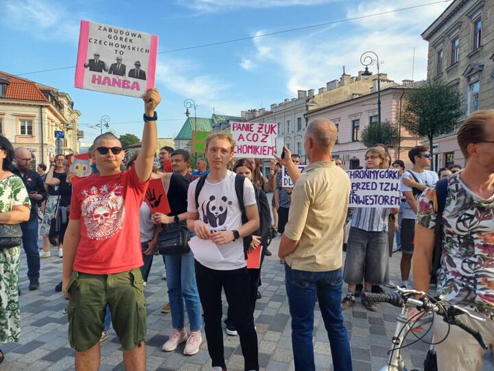 Protest przed ratuszem w Lublinie