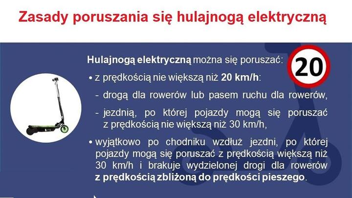 Zasady poruszania się na hulajnodze